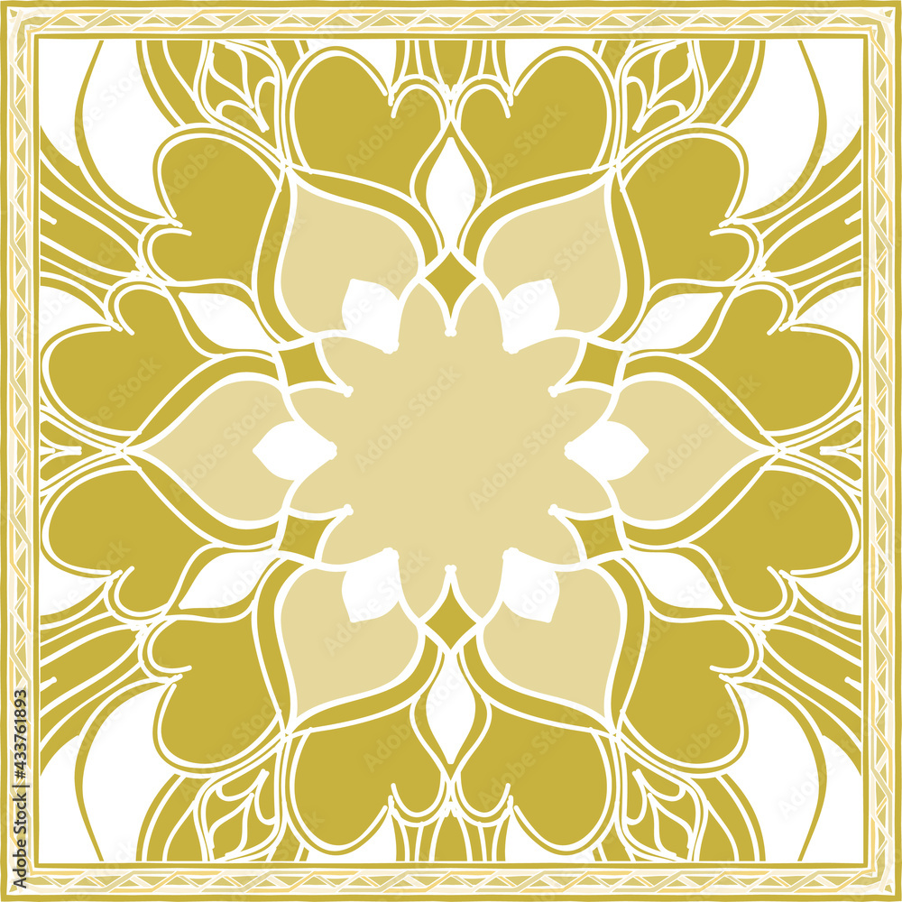 Poster design of hijab or scarf motifs with abstract patterns. can be used also for other fabric