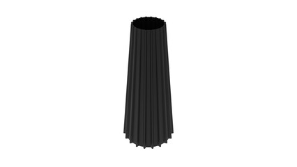 3D rendering of a 3d printed vase complex shaped and colored isoalted on white background.
