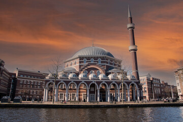 Fototapeta na wymiar The Mosque Aya Sofya At Amsterdam The Netherlands 22-3-2020
