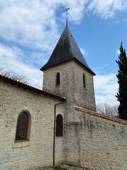 Fototapeta na wymiar Église Sainte-Clotilde de Quinçay