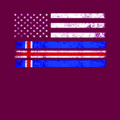 icelander american flag usa iceland shirt mens sport poster design illustration vector