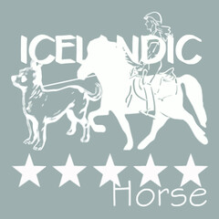 icelandic horse pony merch baseball t shirt (44) poster design illustration vector