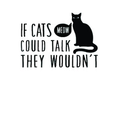 if cats could talk womens poster design illustration vector Logo Vector Template Illustration Graphic Design design for documentation and printing