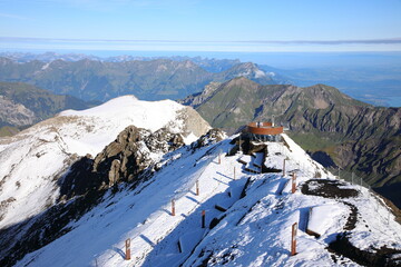 Views from Schilthorn in the Bernese Alps of Switzerland