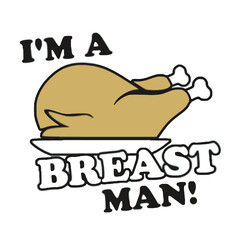 im a turkey breast man womens cropped Logo Vector Template Illustration Graphic Design design for documentation and printing