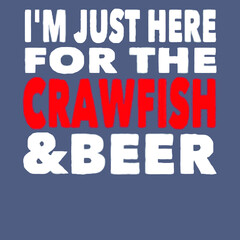 im just here for the crawfish and beer baseball poster design illustration vector Logo Vector Template Illustration Graphic Design design for documentation and printing