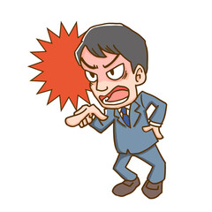 怒る男性会社員