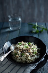 Fried rice with mushrooms