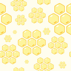 Hexagonal yellow honeycomb pattern  , isolated on yellow background , Vector Illustration EPS 10, isolated on white background , Vector Illustration EPS 10