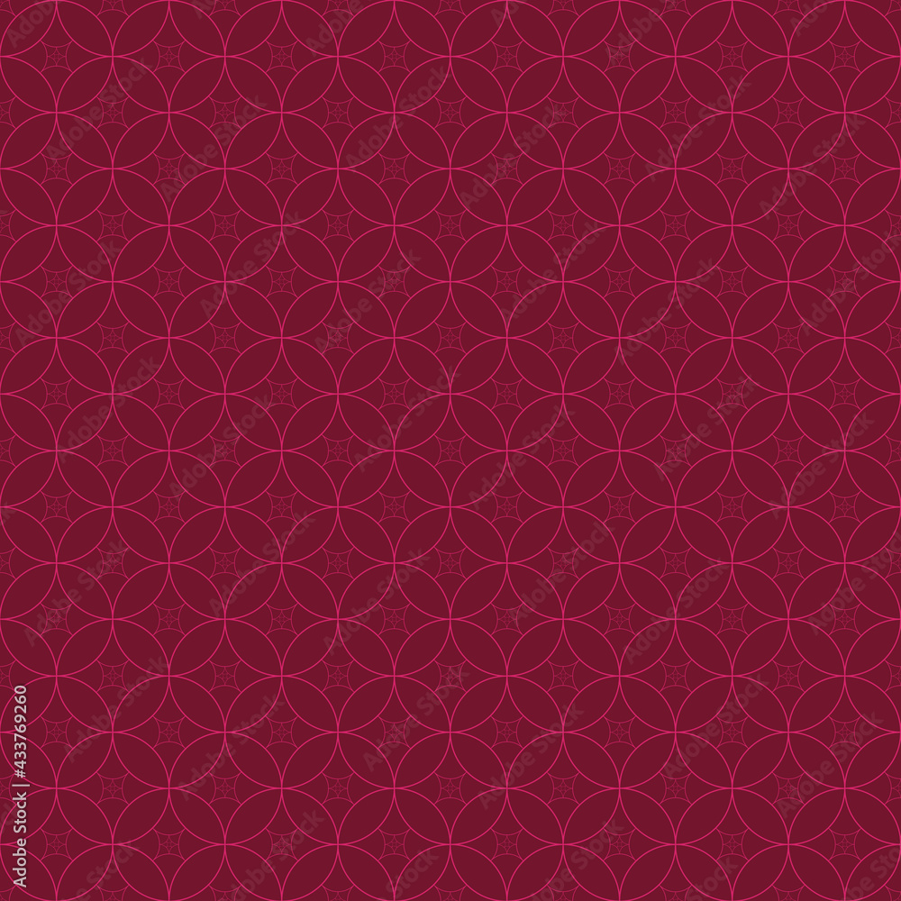 Poster vintage fantasy cirkels vector seamless repeat pattern print background