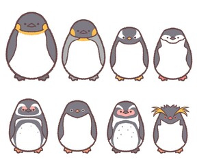 ペンギン8種類セット