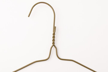 Iron hangers on a white background