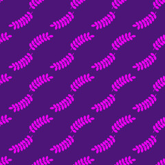 Seamless pattern with neon colored tropical leaves