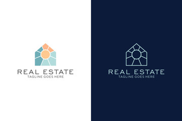 Real Estate Logo. Construction Architecture Building Logo Design Template Element.