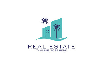 Fototapeta premium Real Estate Logo. Construction Architecture Building Logo Design Template Element.
