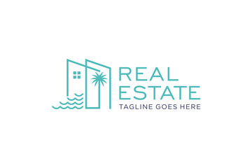 Real Estate Logo. Construction Architecture Building Logo Design Template Element.