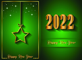 Fototapeta na wymiar 2022 Happy New Year background for your seasonal invitations, festive posters, greetings cards.