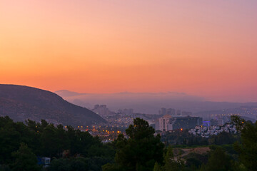 sunrise over the mountains