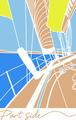 Nautical vector print design for kids