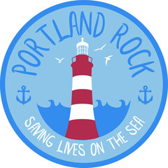 Nautical vector badge design for kids