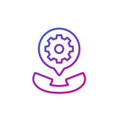 call settings line icon for apps