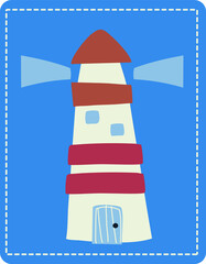 Nautical vector badge design for kids