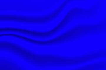 Silk blue background. Abstract vector pattern with copy space. Liquid wave texture, smooth drapery wallpaper. Wedding fabric, satin. Wavy design for banner, card, postcard, backdrop
