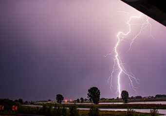 lightning over the city