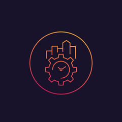 productivity and efficiency vector icon, line art