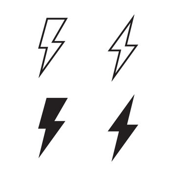 lightning Icon vector. Simple flat symbol