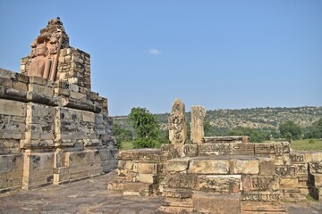 Fototapeta na wymiar ancient hindu and jain temple remains in Alwar,rajasthan,india,asia