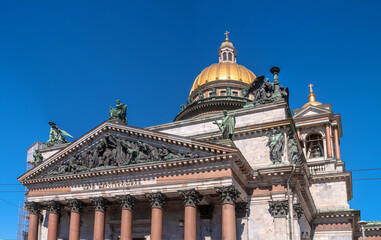 Fototapeta na wymiar Saint Isaac's Cathedral in St. Petersburg. Russia
