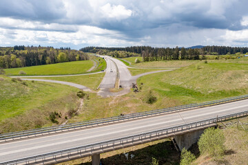 Autobahnende A 1 bei Kelberg (Rheinland-Pfalz) - Luftbild