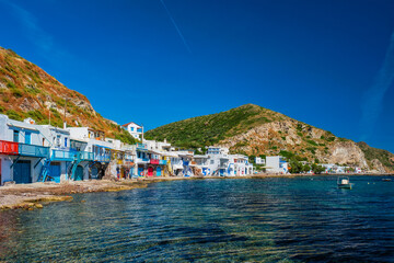 Fototapeta na wymiar Greek fishing village Klima on Milos island in Greece