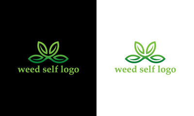 weed self logo template