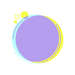 A set of labels with liquid forms