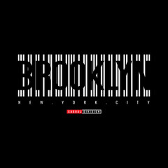 Vector illustration of letter graphics, Brooklyn, creative clothing, perfect for the design of t-shirts, shirts, hoodies, etc.