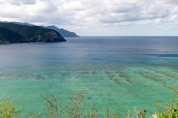 奄美大島の大和村 宮古崎から国直海岸を望む