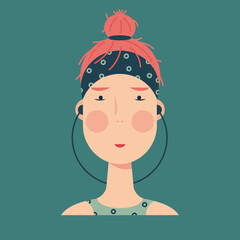 Avatar for one sport ginger hair young woman.