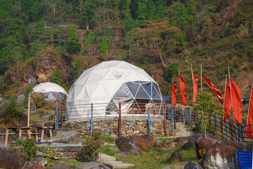 A Igloo Tent house in the himalayan foot hill.