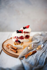 crumble with berries delicious tasty dessert