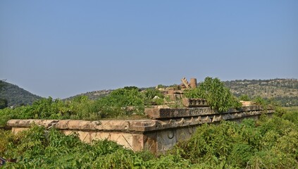 Fototapeta na wymiar ancient hindu and jain temple remains in Alwar ,rajasthan,india,asia