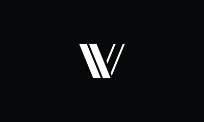 Letter V Logo Design with shadow