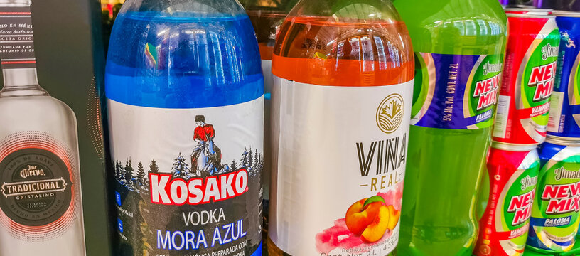 Buy Kosako Vodka Mora Azul Vina Real peach wine Mexico.