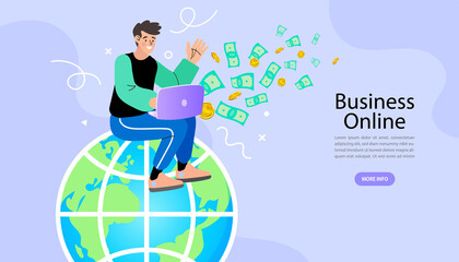 vector employee talk on video call on laptop with diverse colleagues. video conferencing at home woman having video call meeting with clients at home. Marketing online conference