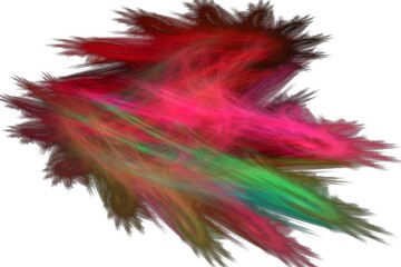 red feather on white background