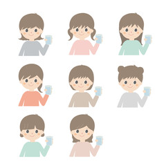 Girl with a glass of water