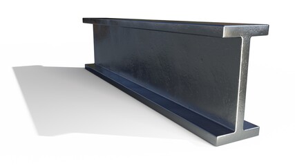 flange beam rolled metal - isolated conceptual industrial 3D illustration