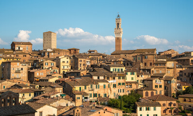 Obraz premium Panoramic cityscape of the historical town of Siena central Tuscany, Italy