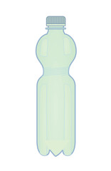 Blue water bottle. vector illustration